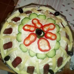 Палачинкова торта с кашкавал