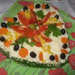 Солена торта Валентинка