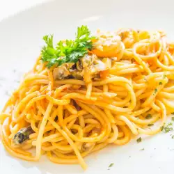 Спагети с бяло вино без месо
