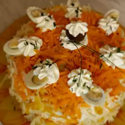 Солена торта с моркови