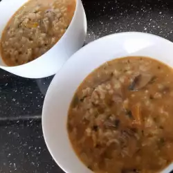Лесна супа с гъби и ориз