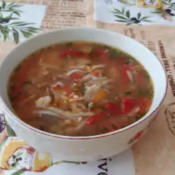 Супа от кокошка и зеленчуци