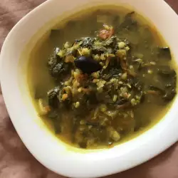Диетична супа с лопуш кафяв ориз и къри