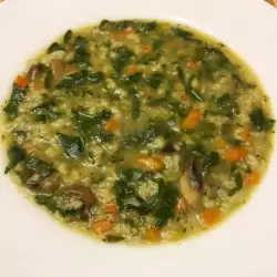 Пролетна постна супа със спанак