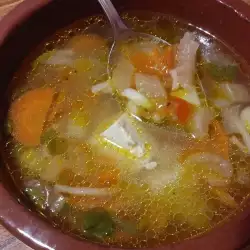 Зеленчукова супа с тофу