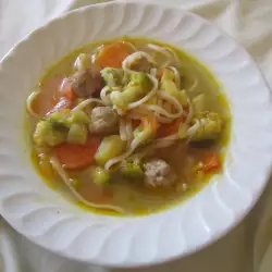 Пролетна супа със зеленчуци