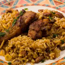 Пиле с ориз и къри