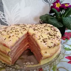 Точена торта с портокалов крем
