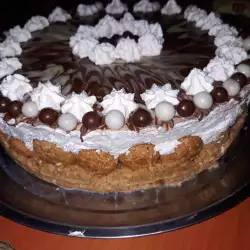 Торта с течен шоколад без захар