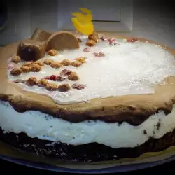 Бисквитена торта с бял шоколад