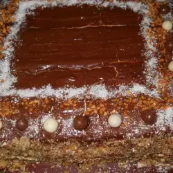 Шоколадова торта с киви