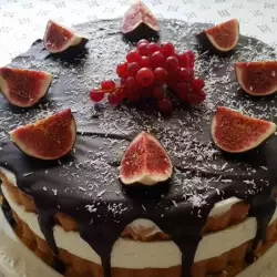 Шоколадова торта с маскарпоне и ванилия