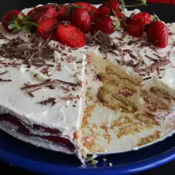 Бисквитена торта за деца и маскарпоне