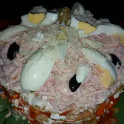 Празнична палачинкова рошава торта