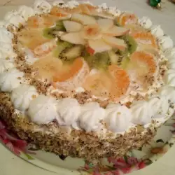 Виенска плодова торта с крем