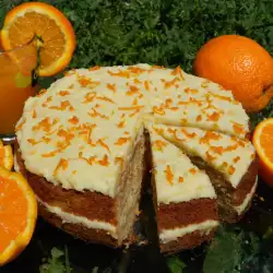 Торта с портокали и глазура
