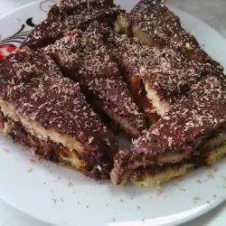 Торта от кекс с пудинг и шоколад