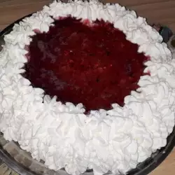 Пандишпанова торта с маскарпоне и боровинки