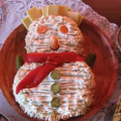 Коледна солена торта Снежко