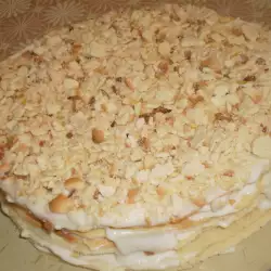 Торта с точени кори и заквасена сметана
