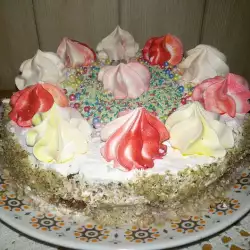 Целувчена торта със сметана