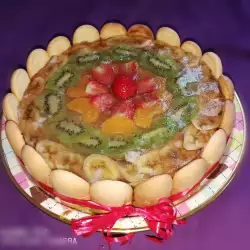 Бишкотена торта с плодове