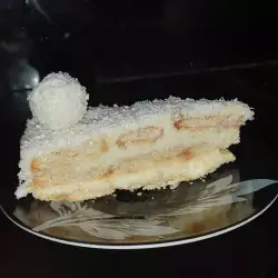 Бисквитена торта с кокосови стърготини
