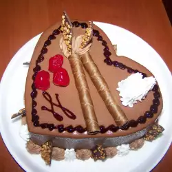 Торта с шоколадов кувертюр