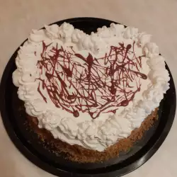 Торта Валентинка с два крема