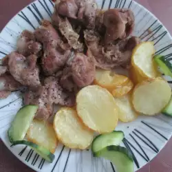 Картофи с месо и масло