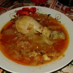 Пилешка яхния с домати