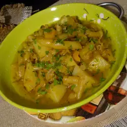 Зелен фасул с картофи и бульон