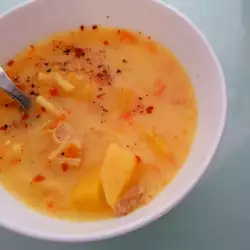 Заешка супа с варена застройка