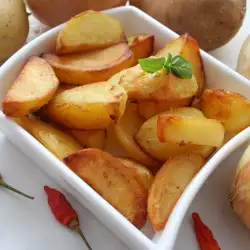 Запечени къри картофки