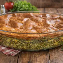 Лапад с ориз и гъби на фурна