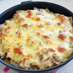 Запеканка с печени патладжани и гъби
