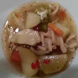 Зеленчуковата супа с пълнозърнести фусили