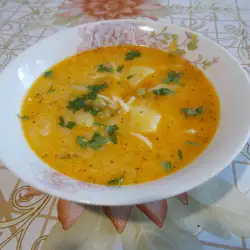 Зеленчукова супа с картофи, грах и фиде