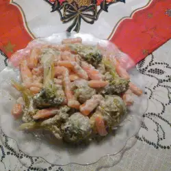 Зеленчуци в сметанов сос