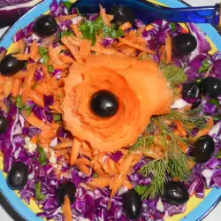 Зелева салата с моркови и лимон