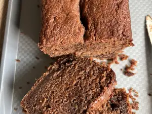 Бананов кекс с какао и нутела