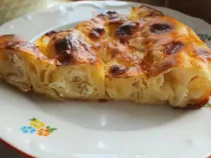 Баница с готови кори и суха мая