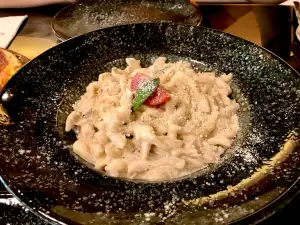 Кампанеле с гъби, сметана и пармезан