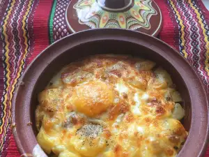 Запечени картофи с яйца в гювече