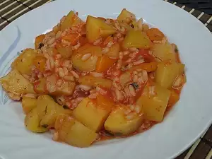 Картофи с ориз на котлон