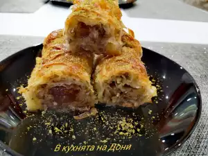 Сиропирана баница с локум и масло