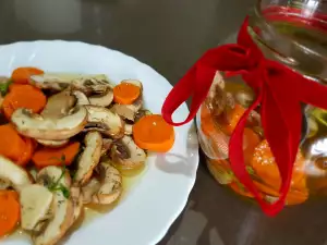 Мариновани гъби и моркови