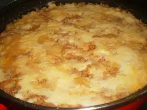 Мусака с картофи, кайма и ориз