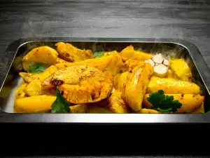 Печени картофи с подправки и сол