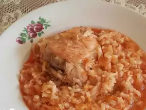 Кисело зеле с пиле и ориз